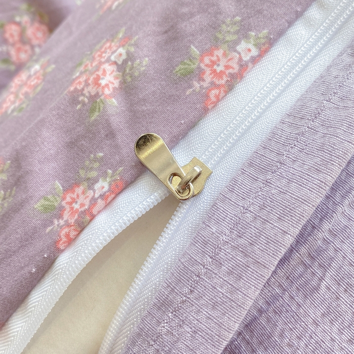 91家纺网 家纺一手货源 找家纺 优贝家纺 2026新款水洗棉古棉床盖四件套 紫风玲