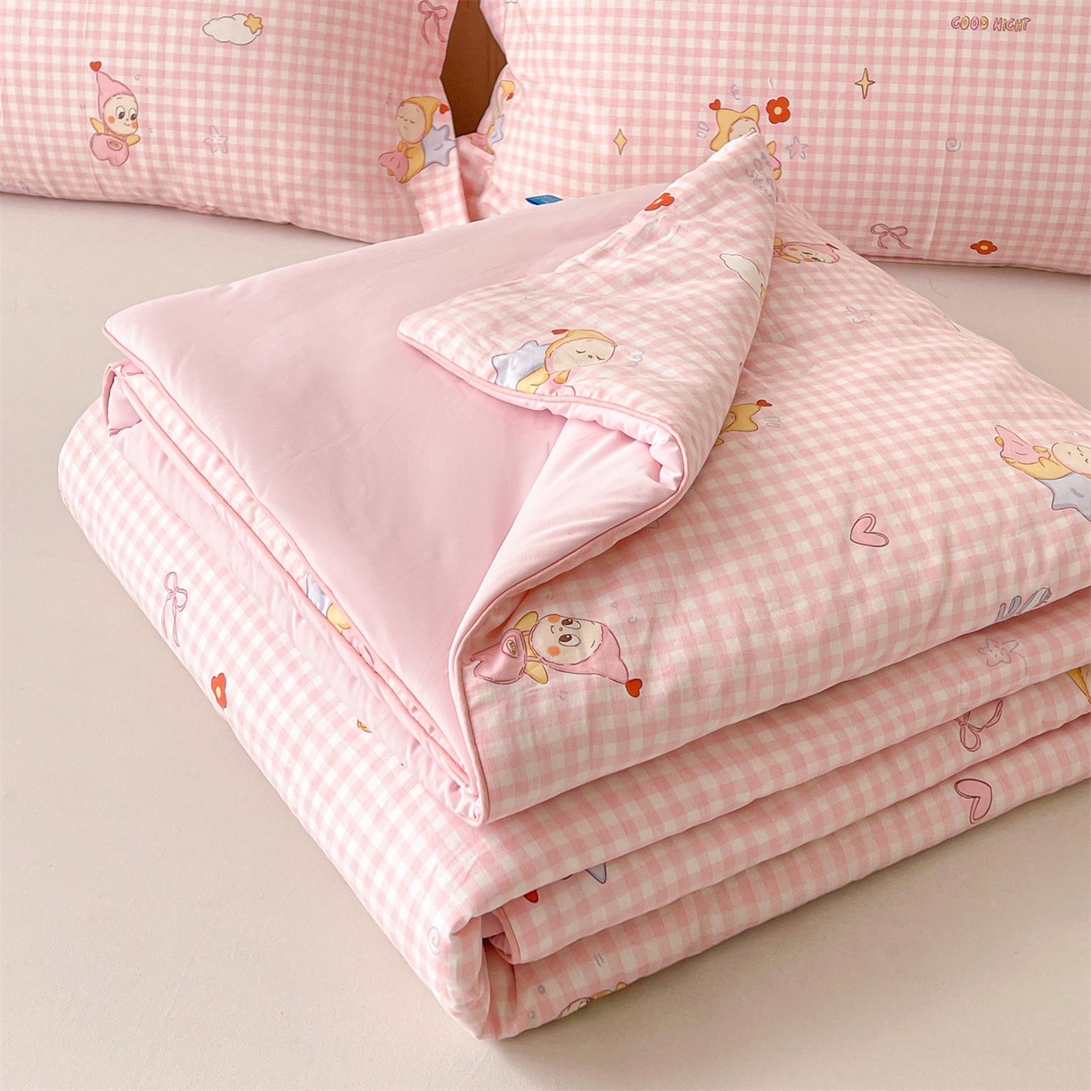 91家纺网 家纺一手货源 找家纺 （总）景眠 2026新款全棉凉感双面大豆被夏被夏凉被空调被-版二