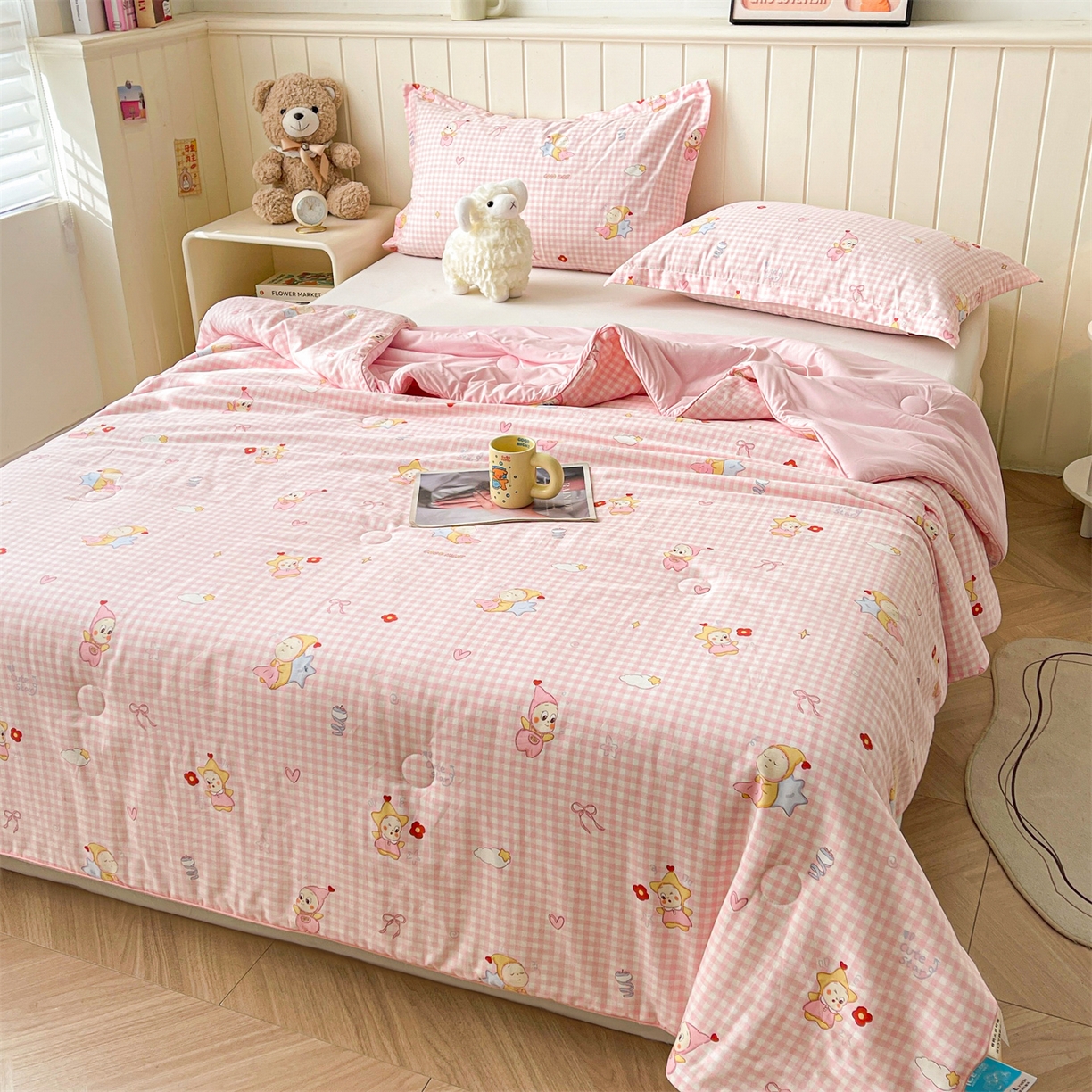 91家纺网 家纺一手货源 找家纺 （总）景眠 2026新款全棉凉感双面大豆被夏被夏凉被空调被-版二