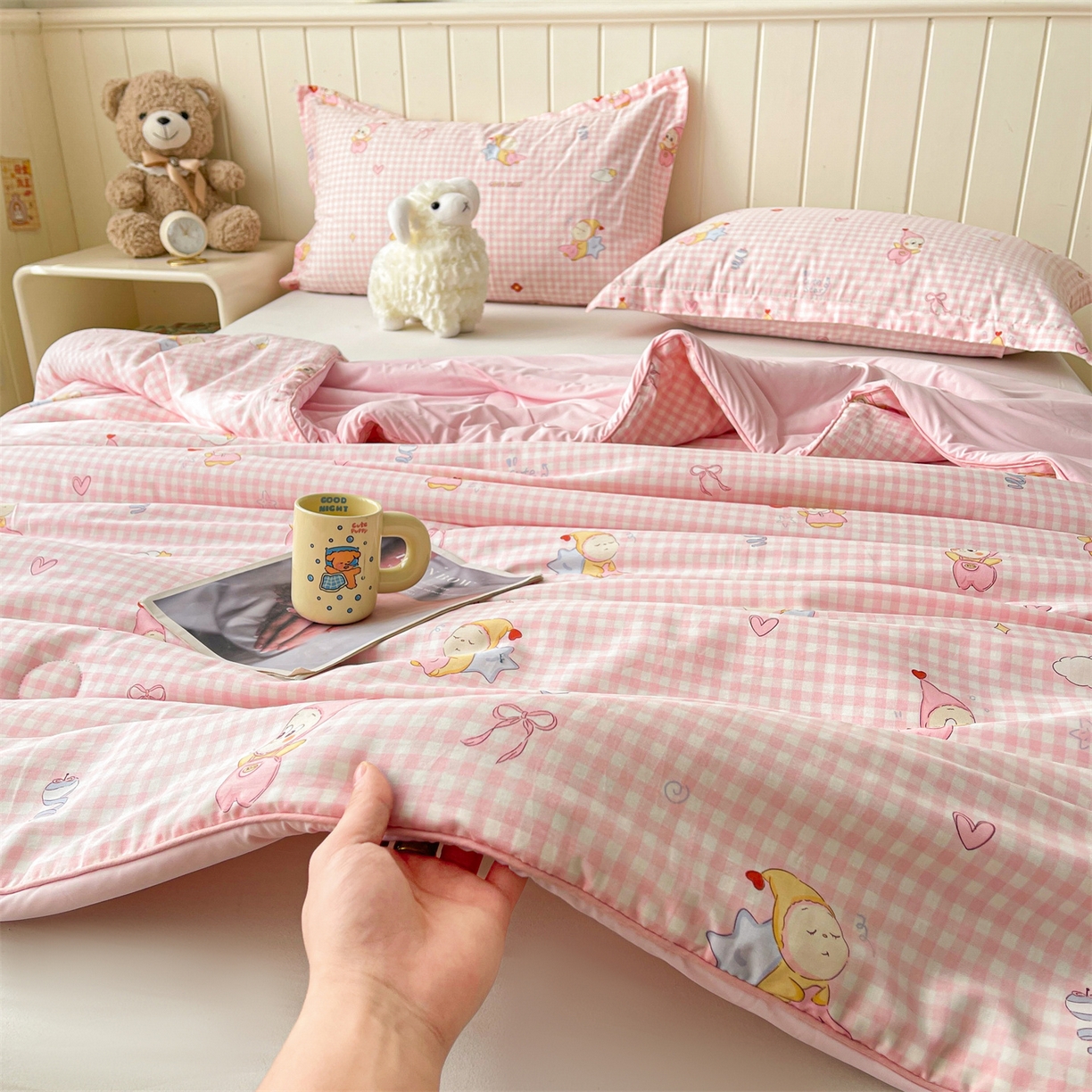 91家纺网 家纺一手货源 找家纺 （总）景眠 2026新款全棉凉感双面大豆被夏被夏凉被空调被-版二