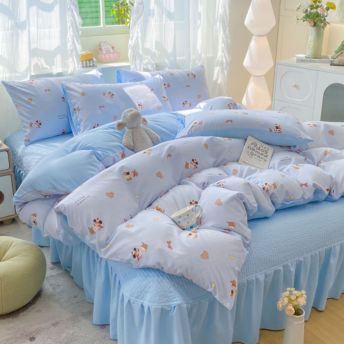 91家纺网 家纺一手货源 找家纺 （总）优贝家纺 2026新款水洗棉古棉床盖四件套