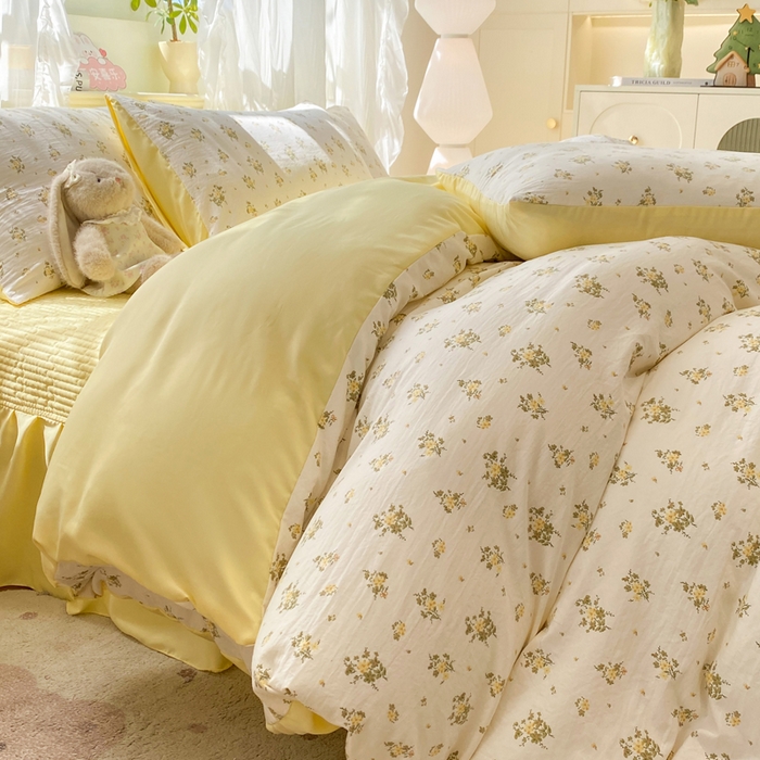 91家纺网 家纺一手货源 找家纺 （总）优贝家纺 2026新款水洗棉古棉床盖四件套