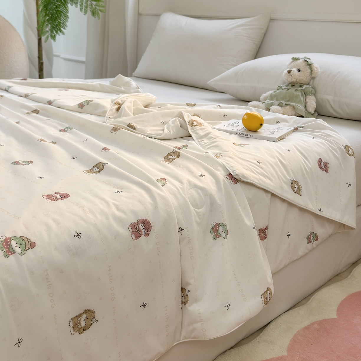 91家纺网 家纺一手货源 找家纺 雯雨家纺 2026新款A类凉感丝夏被夏凉被空调被 眼镜狗