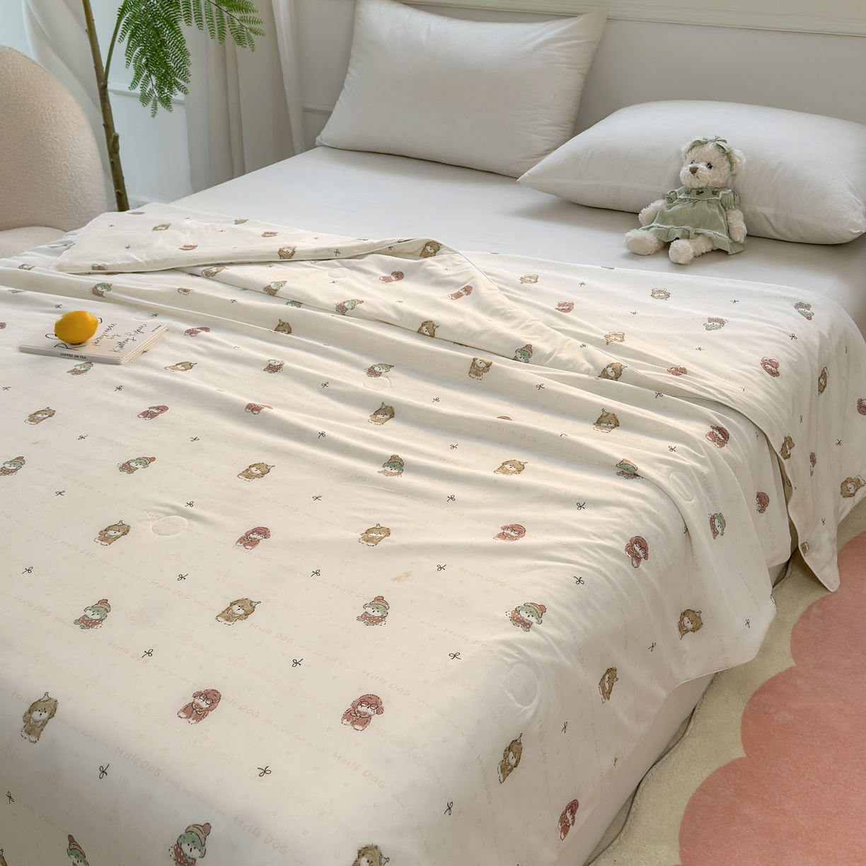 91家纺网 家纺一手货源 找家纺 雯雨家纺 2026新款A类凉感丝夏被夏凉被空调被 眼镜狗