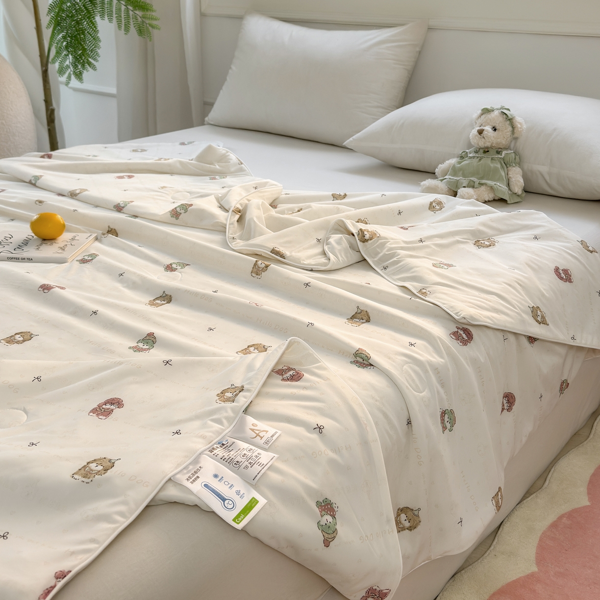 91家纺网 家纺一手货源 找家纺 雯雨家纺 2026新款A类凉感丝夏被夏凉被空调被 眼镜狗