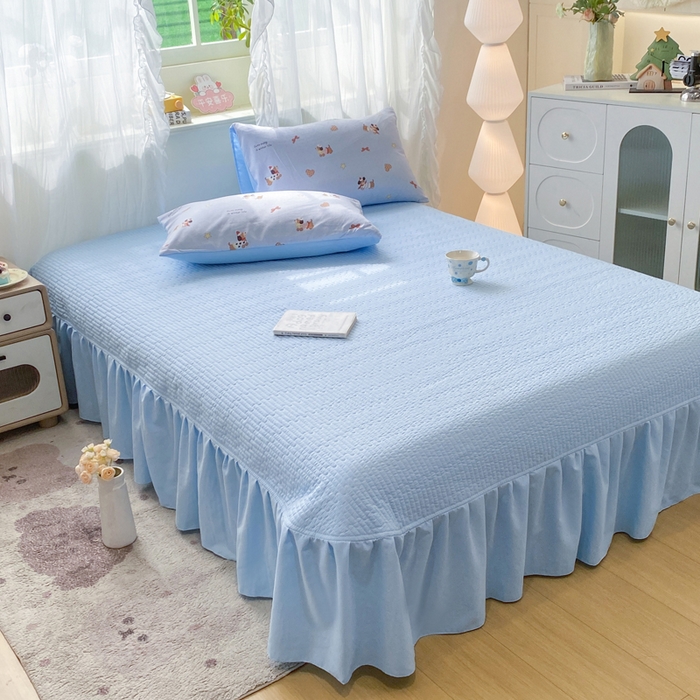 91家纺网 家纺一手货源 找家纺 优贝家纺 2026新款水洗棉古棉床盖四件套 小狗派对