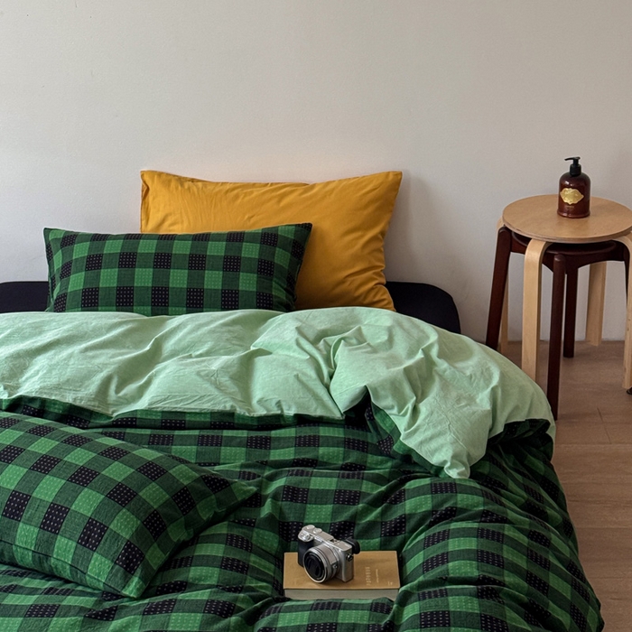 91家纺网 家纺一手货源 找家纺 （总）艾沁家纺 2026新款复古风全棉色织水洗提花四件套