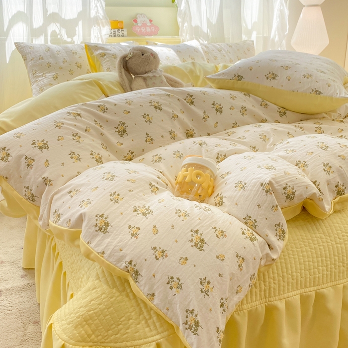 91家纺网 家纺一手货源 找家纺 （总）优贝家纺 2026新款水洗棉古棉床盖四件套