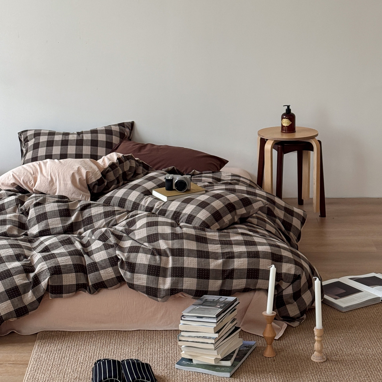 91家纺网 家纺一手货源 找家纺 （总）艾沁家纺 2026新款复古风全棉色织水洗提花四件套