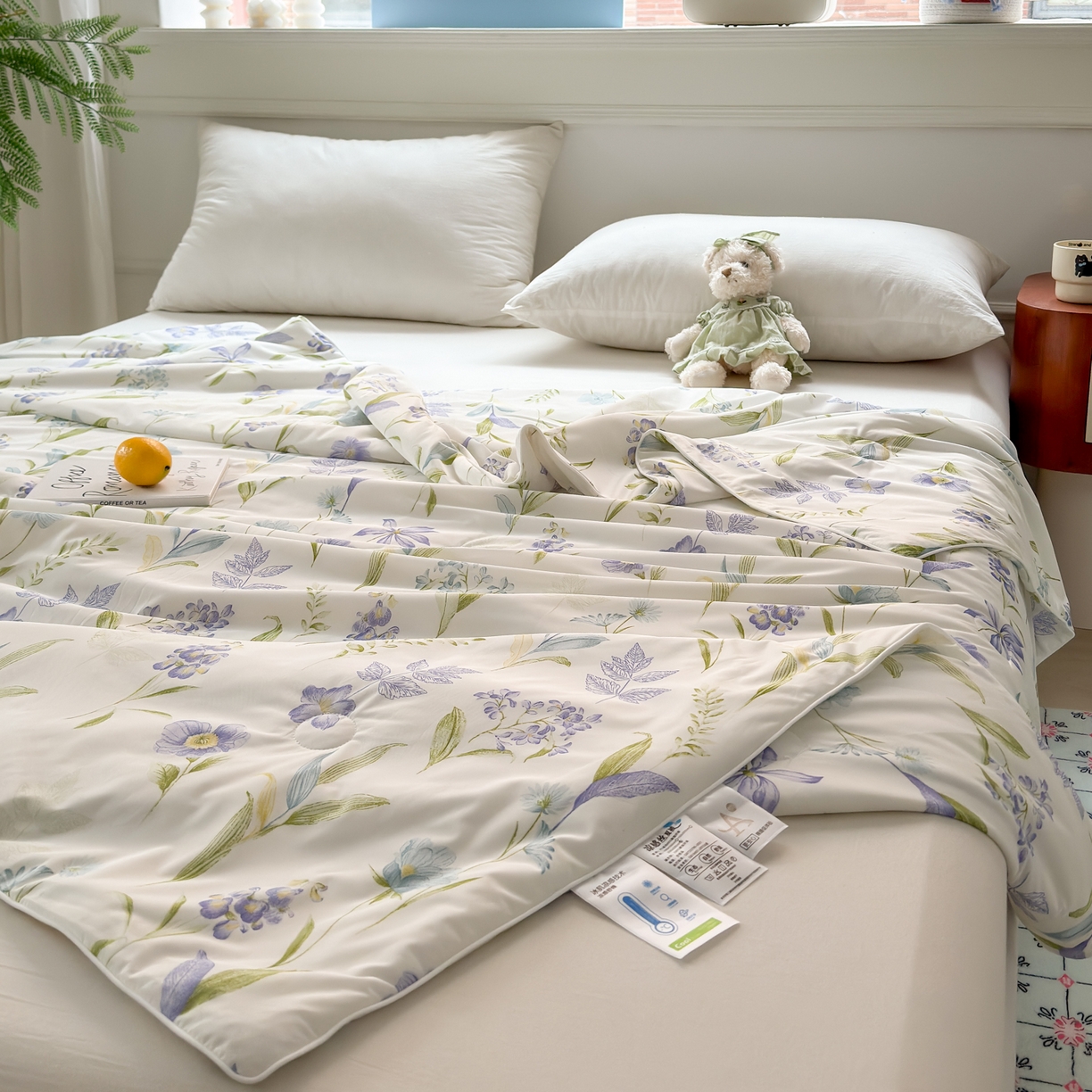 91家纺网 家纺一手货源 找家纺 雯雨家纺 2026新款A类凉感丝夏被夏凉被空调被 紫韵