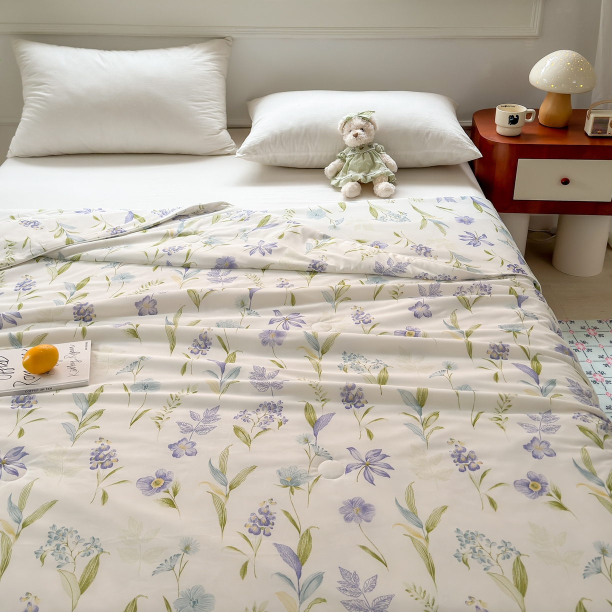 91家纺网 家纺一手货源 找家纺 雯雨家纺 2026新款A类凉感丝夏被夏凉被空调被 紫韵