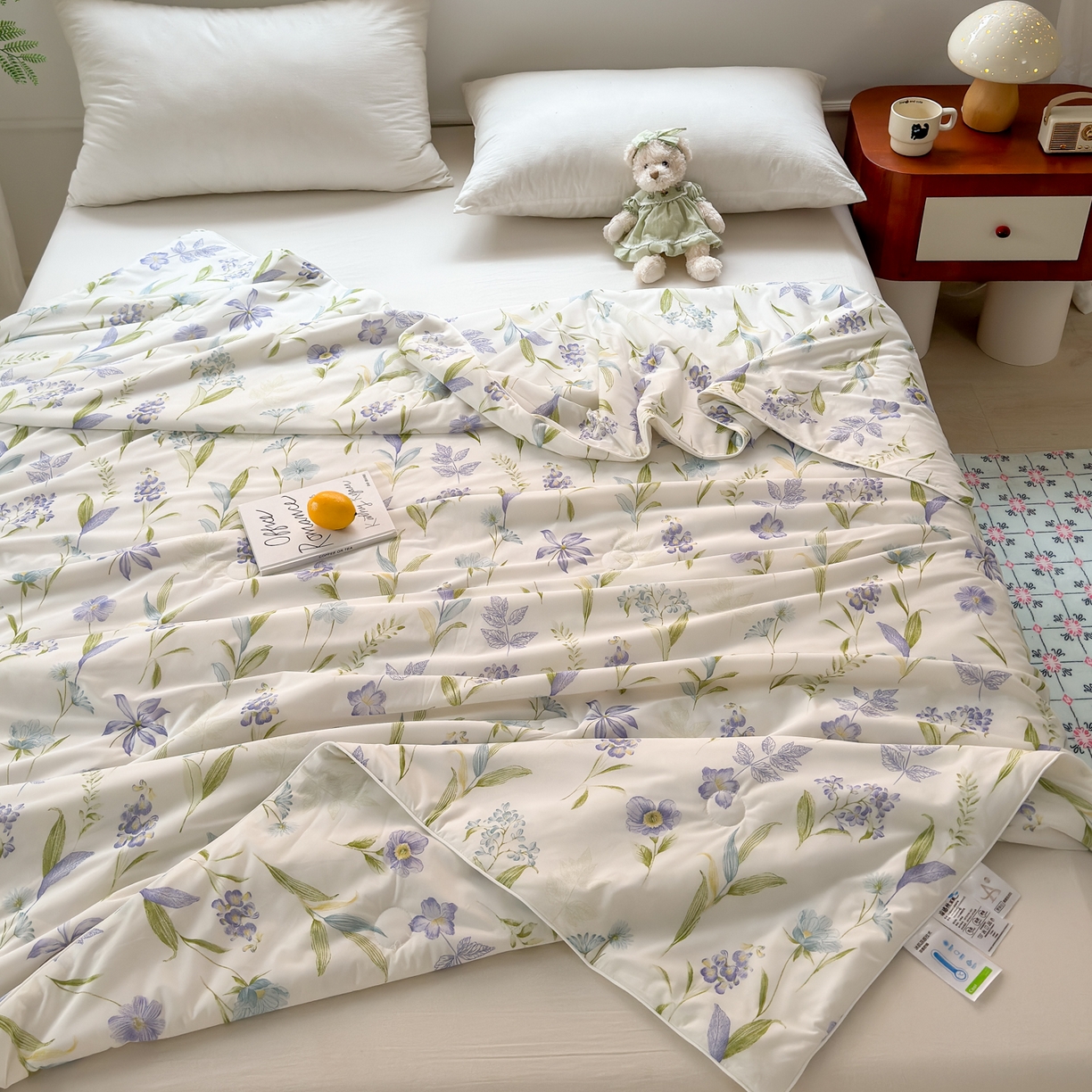 91家纺网 家纺一手货源 找家纺 雯雨家纺 2026新款A类凉感丝夏被夏凉被空调被 紫韵