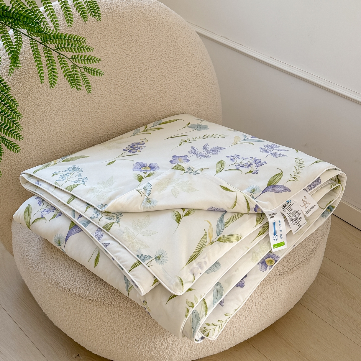 91家纺网 家纺一手货源 找家纺 雯雨家纺 2026新款A类凉感丝夏被夏凉被空调被 紫韵