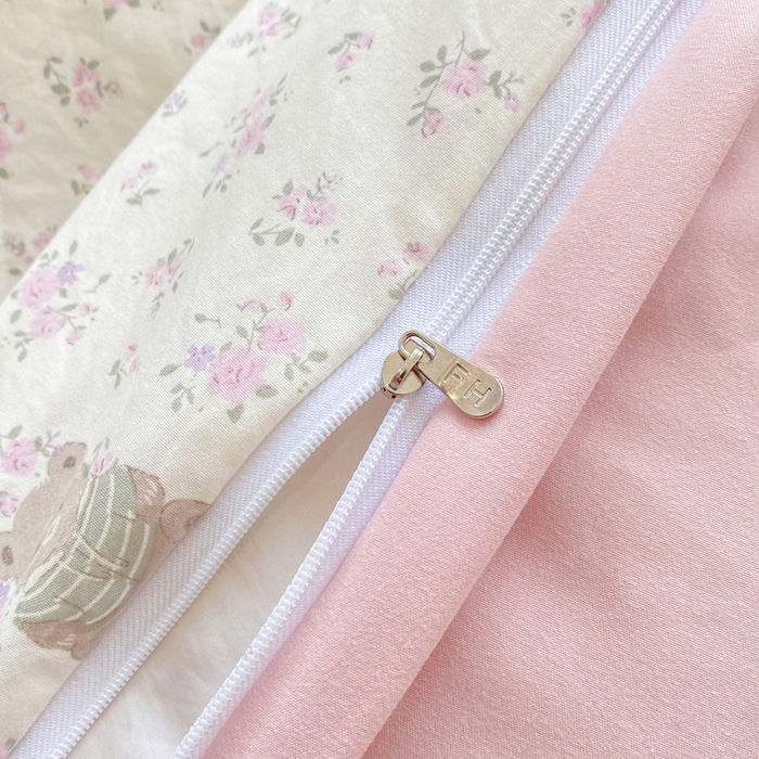 91家纺网 家纺一手货源 找家纺 优贝家纺 2026新款水洗棉古棉床盖四件套 甜心派