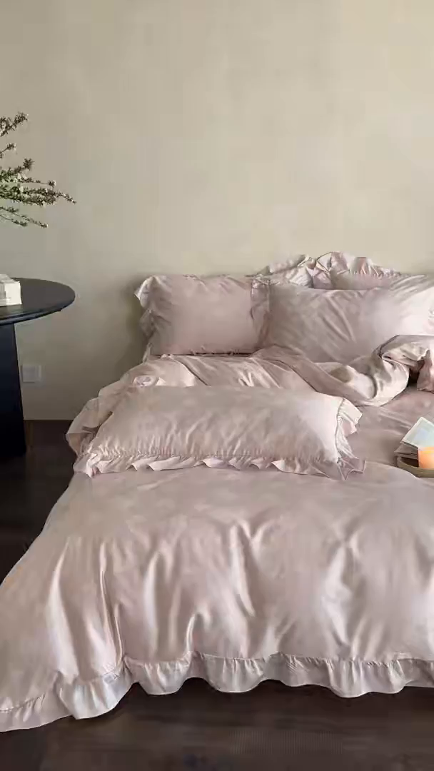 91家纺网 家纺一手货源 找家纺 （总）花时间 2026新款轻法式天丝棉提花四件套-蝶恋花 （会员减10 参与日常超级立减后不低于348/368）