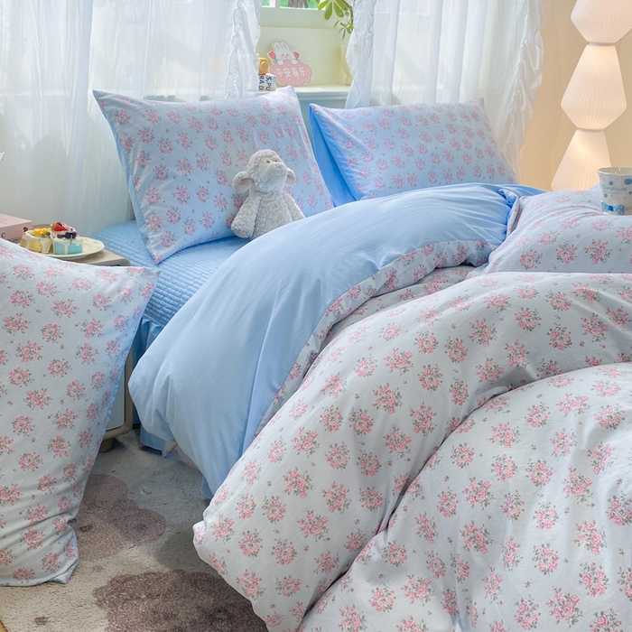 91家纺网 家纺一手货源 找家纺 （总）优贝家纺 2026新款水洗棉古棉床盖夏被四件套