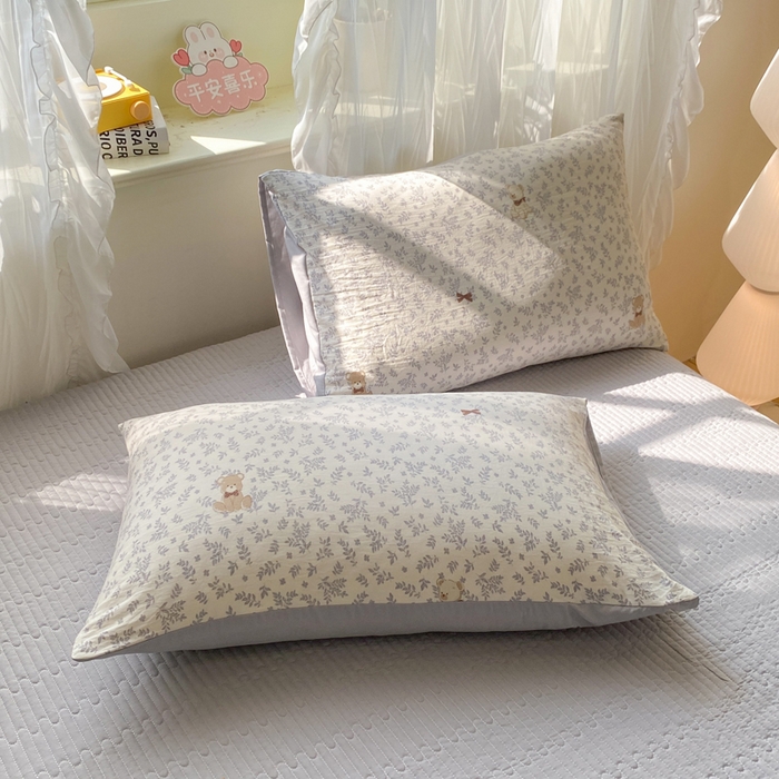 91家纺网 家纺一手货源 找家纺 优贝家纺 2026新款水洗棉古棉床盖夏被四件套 星语