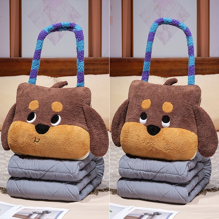 91家纺网 家纺一手货源 找家纺 （总）仟亿莱 2026新款腊肠狗手提式抱枕被