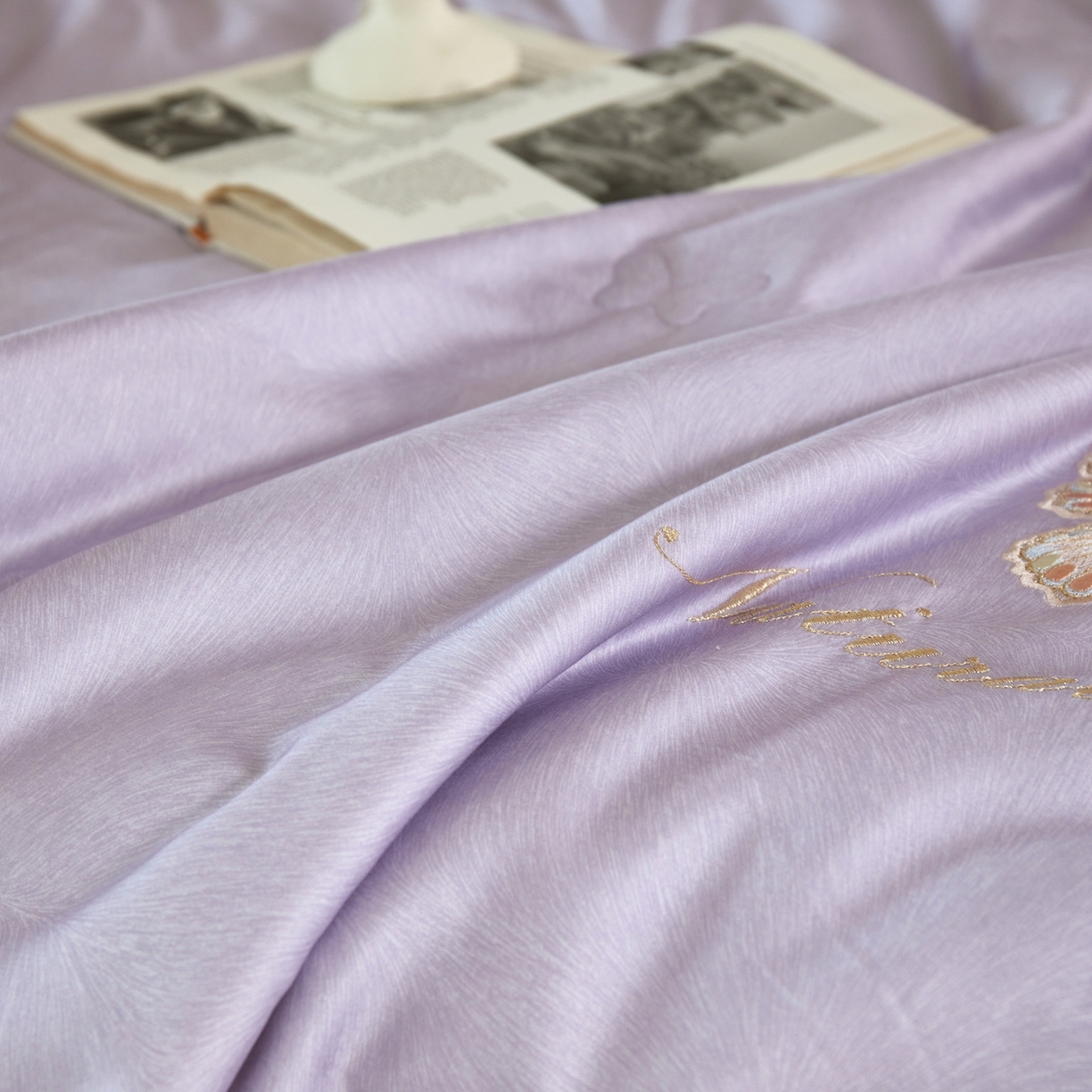 91家纺网 家纺一手货源 找家纺 栩裕纺织 2026新款夏被四件套-琉光 香芋紫