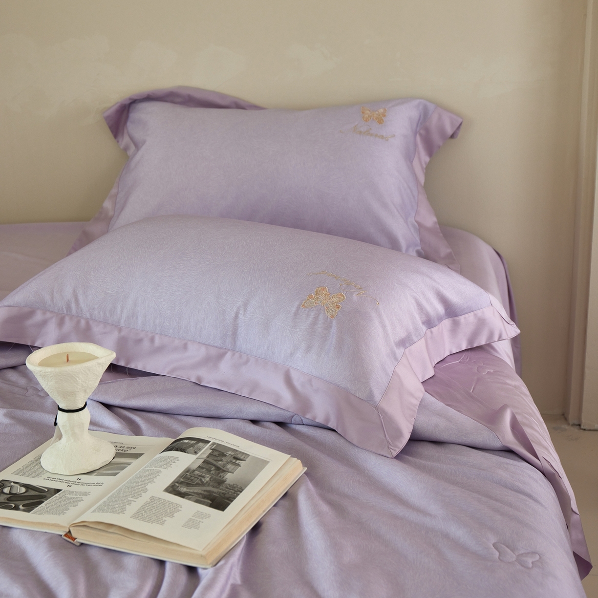 91家纺网 家纺一手货源 找家纺 栩裕纺织 2026新款夏被四件套-琉光 香芋紫