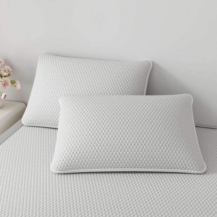 91家纺网 家纺一手货源 找家纺 好福居 2026新款PE冰豆豆席-床笠款-床席款凉席三件套 幸运小狗-灰床席款