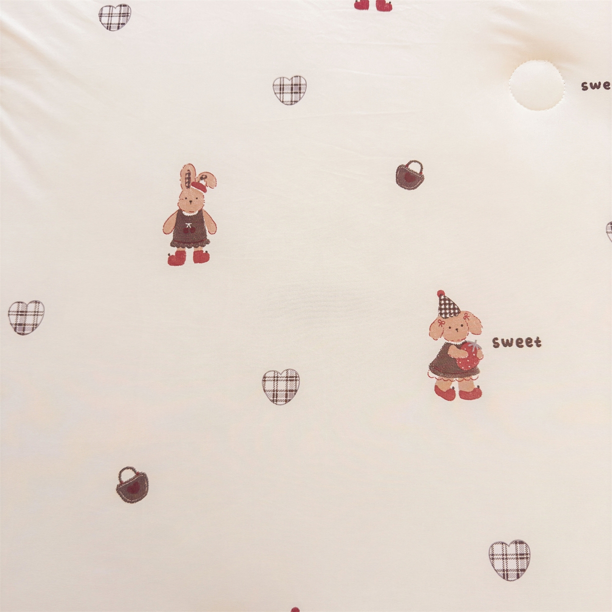 91家纺网 家纺一手货源 找家纺 景眠 2026新款凉感丝印花仿锦氨大豆夏被夏凉被空调被 甜心小熊