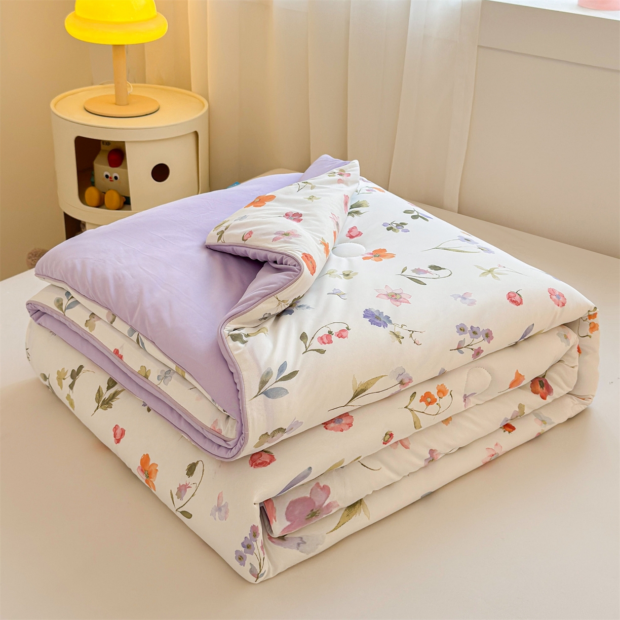 景眠 2026新款凉感丝印花仿锦氨大豆夏被夏凉被空调被 丽舍之梦