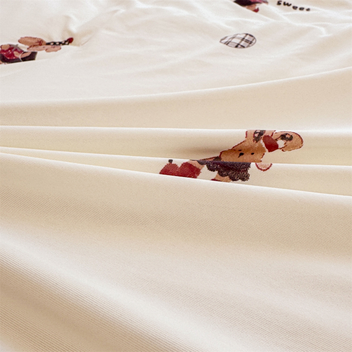 91家纺网 家纺一手货源 找家纺 景眠 2026新款凉感丝印花仿锦氨大豆夏被夏凉被空调被 甜心小熊