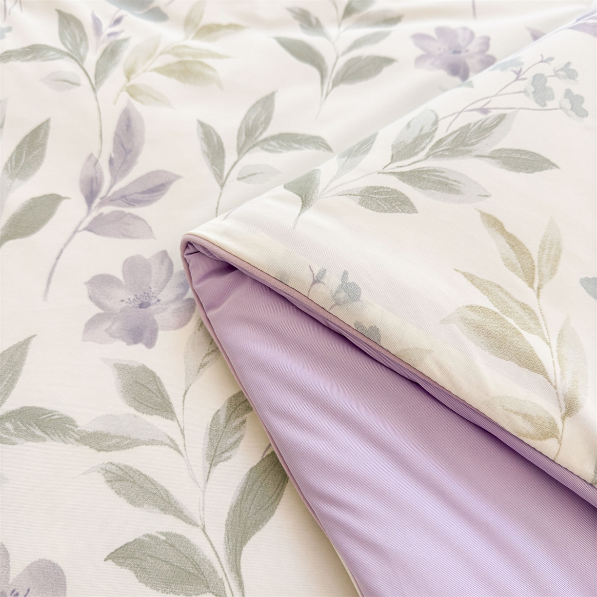 91家纺网 家纺一手货源 找家纺 景眠 2026新款凉感丝印花仿锦氨大豆夏被夏凉被空调被 叶柔苏夏