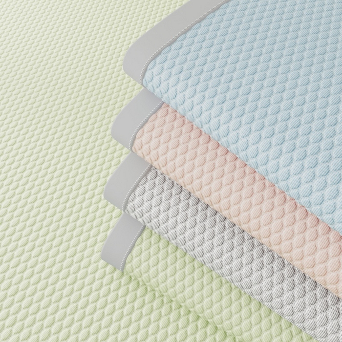 91家纺网 家纺一手货源 找家纺 好福居 2026新款PE冰豆豆席-床笠款-床席款凉席三件套 幸运小狗-蓝床席款