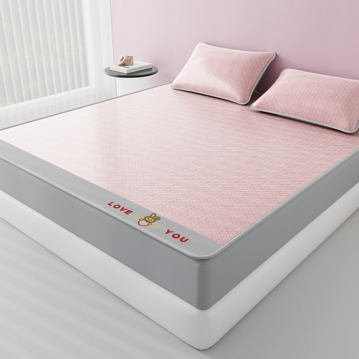 91家纺网 家纺一手货源 找家纺 （总）好福居 2026新款凉感床笠款冰丝席凉席-萌宠布布