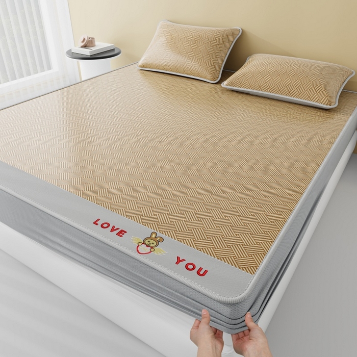 好福居 2026新款凉感床笠款冰丝席凉席-萌宠布布 萌宠布布-咖