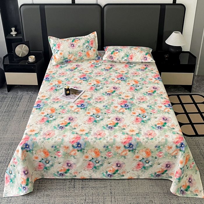 91家纺网 家纺一手货源 找家纺 （总）粉黛 2026新款老粗布凉席三件套