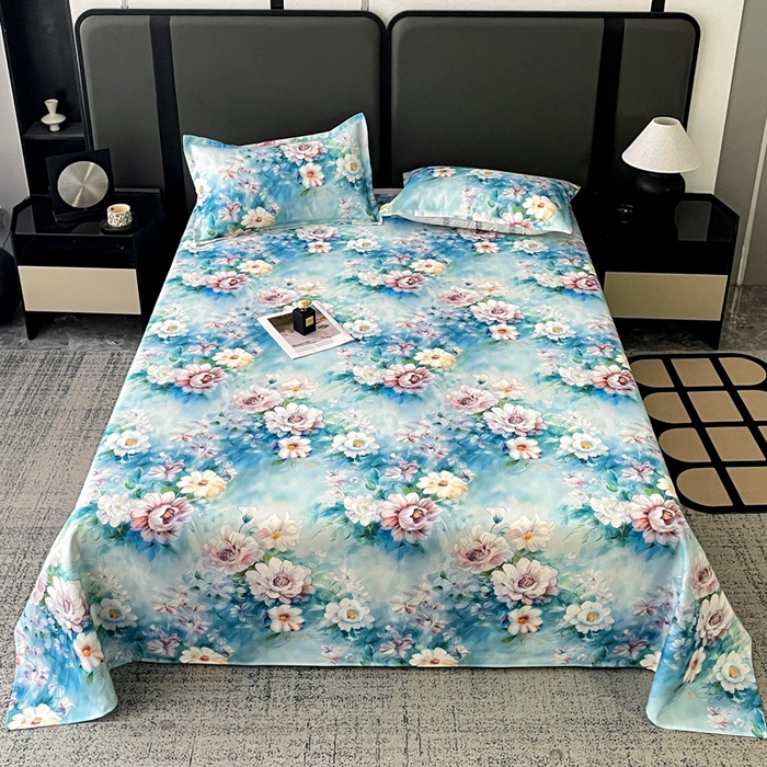 （总）粉黛 2026新款老粗布凉席三件套