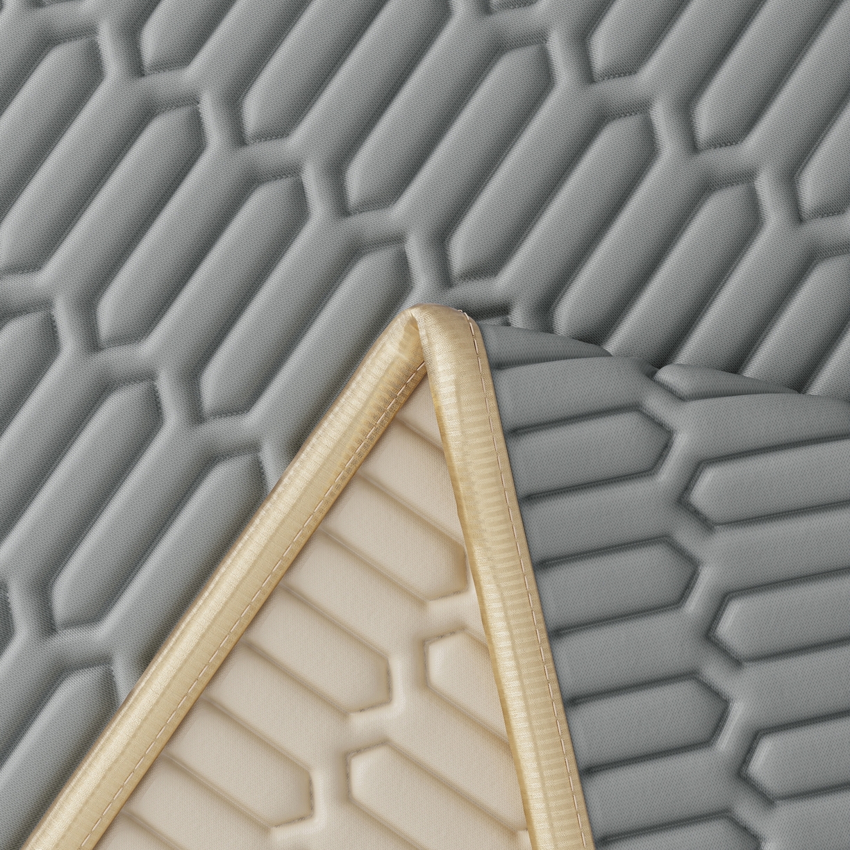 91家纺网 家纺一手货源 找家纺 家品罗兰 2026新款夏季A类乳胶冰丝席纯色家用双人冰丝席宿舍席子软可机洗折叠床单软垫床垫夏天空调席两三件套 富士山-银灰