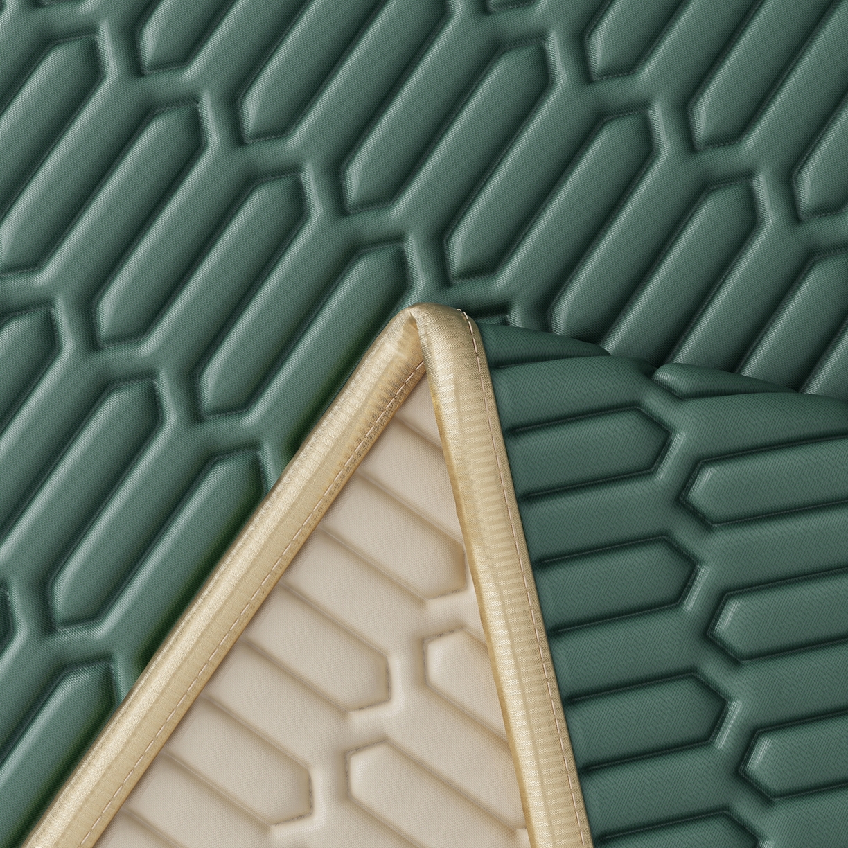 91家纺网 家纺一手货源 找家纺 家品罗兰 2026新款夏季A类乳胶冰丝席纯色家用双人冰丝席宿舍席子软可机洗折叠床单软垫床垫夏天空调席两三件套 富士山-墨绿