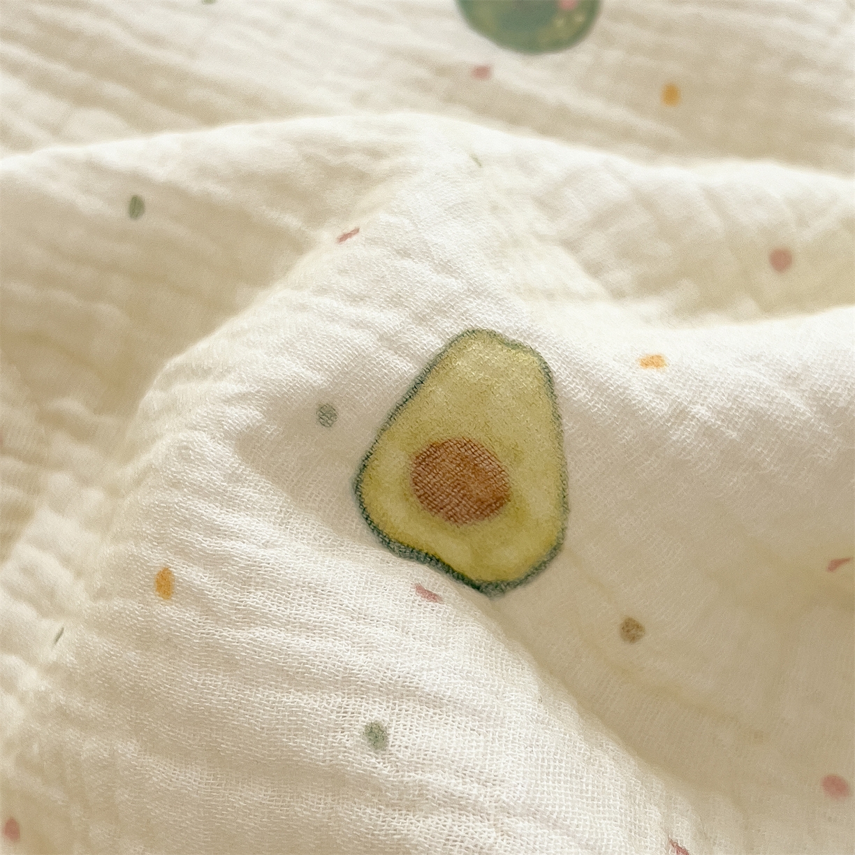 91家纺网 家纺一手货源 找家纺 兄弟坊 2026春夏新款全棉纯棉印花双层皱皱纱(滚边款)夏被纱布夏凉被午睡被盖毯夏凉被 柔青