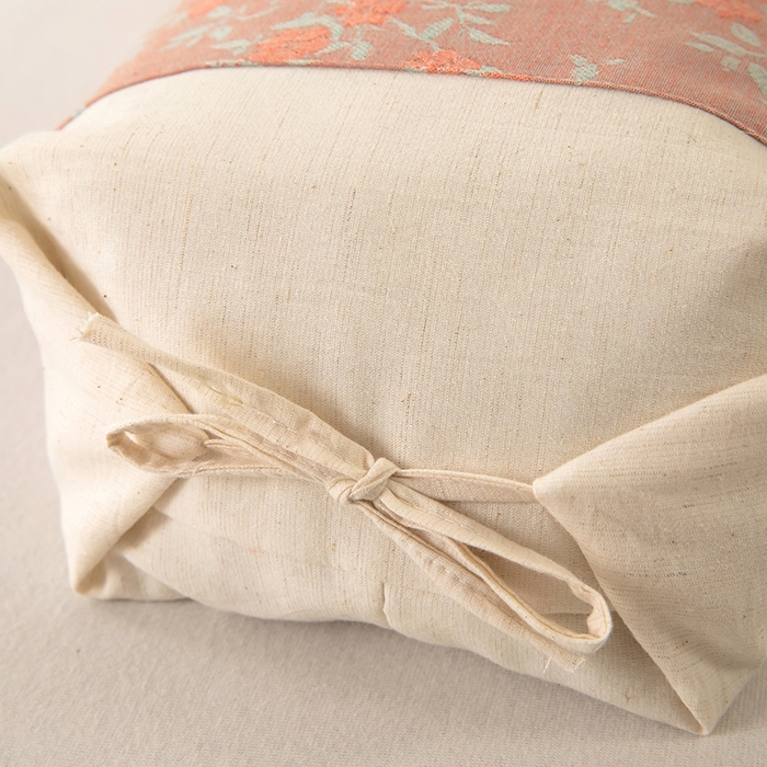 91家纺网 家纺一手货源 找家纺 枕之坊 2026新款棉麻国风荞麦枕 国风棉麻黄色