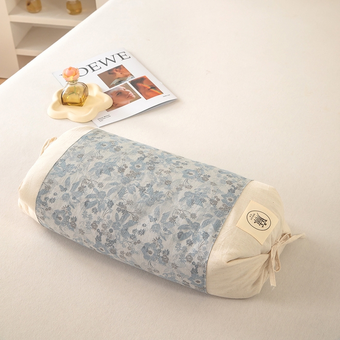 91家纺网 家纺一手货源 找家纺 枕之坊 2026新款棉麻国风荞麦枕 国风棉麻黄色