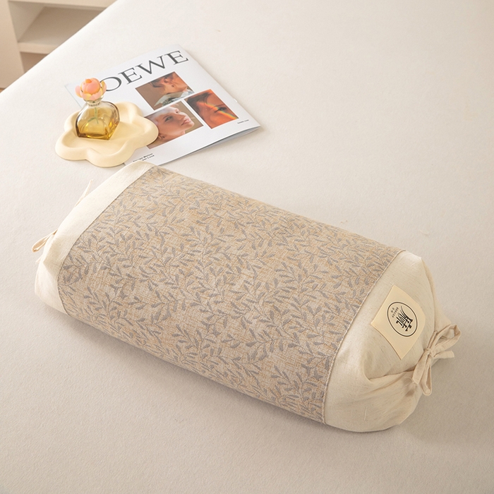 91家纺网 家纺一手货源 找家纺 枕之坊 2026新款棉麻国风荞麦枕 国风棉麻黄色