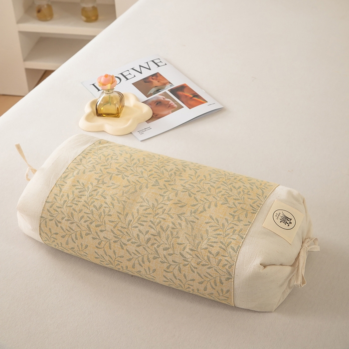 91家纺网 家纺一手货源 找家纺 枕之坊 2026新款棉麻国风荞麦枕 国风棉麻红色