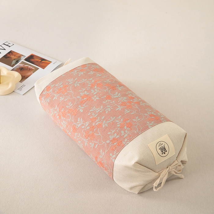 91家纺网 家纺一手货源 找家纺 枕之坊 2026新款棉麻国风荞麦枕 国风棉麻红色