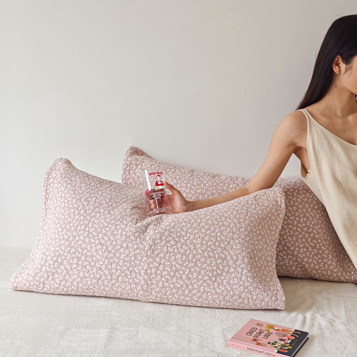 91家纺网 家纺一手货源 找家纺 沐瑟家纺 2026新款卡通小清新枕巾 枫叶 粉色