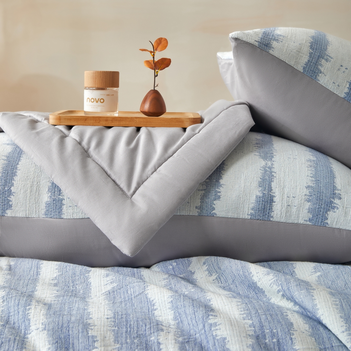 91家纺网 家纺一手货源 找家纺 （总）绒城 2026新款全棉纯棉大提花新疆棉花夏被夏凉被空调被四件套-律动