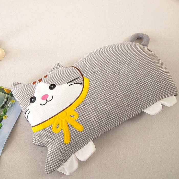 91家纺网 家纺一手货源 找家纺 枕之坊 2026新款全棉卡通猫咪荞麦枕 卡通猫咪-粉色