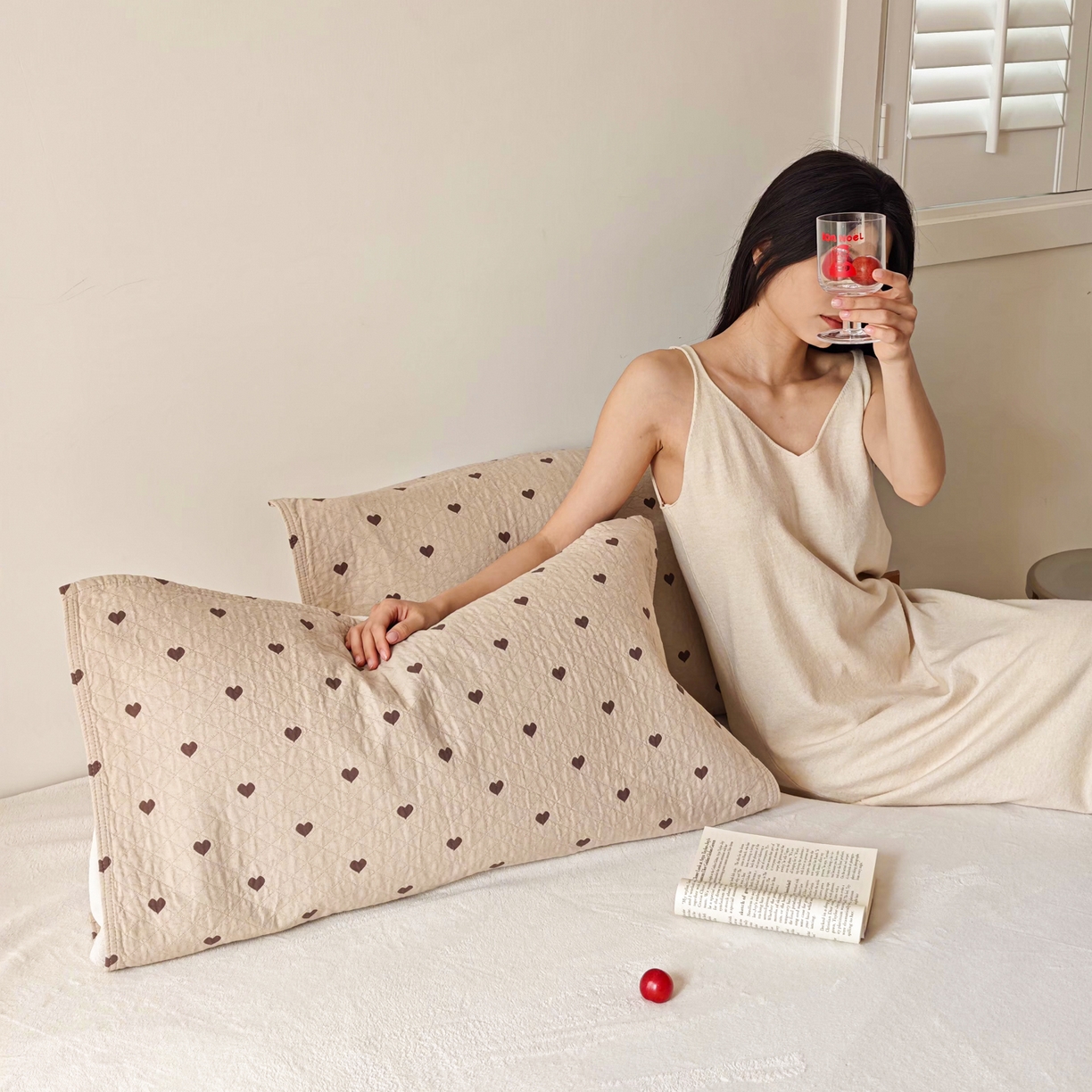 91家纺网 家纺一手货源 找家纺 沐瑟家纺 2026新款卡通小清新枕巾 心情 卡其