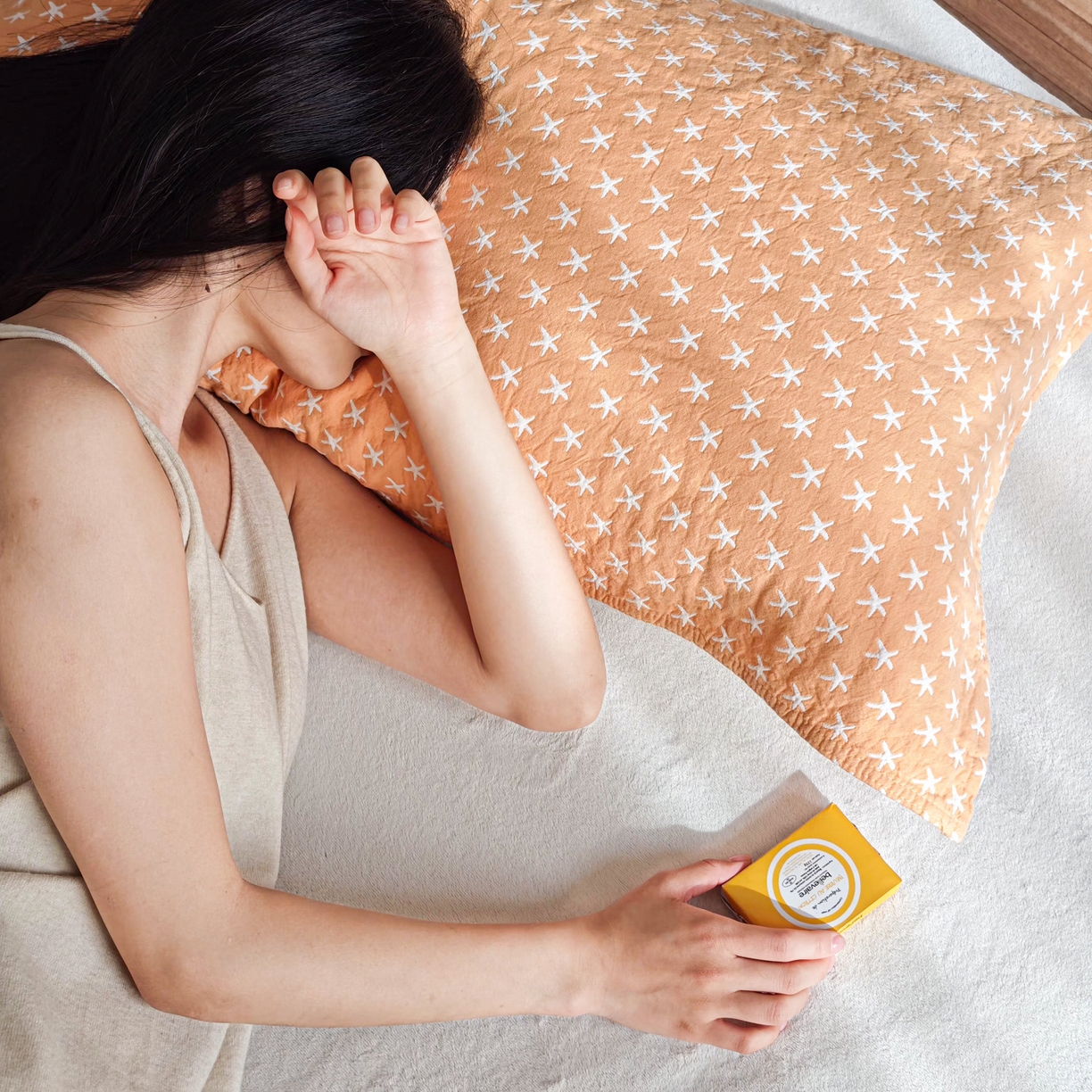 91家纺网 家纺一手货源 找家纺 沐瑟家纺 2026新款卡通小清新枕巾 星星 黄色