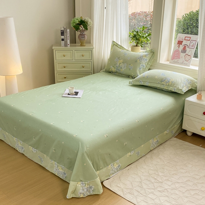 91家纺网 家纺一手货源 找家纺 凌鼎 2026新款多规格掉边全棉印花四件套 初夏花蕊