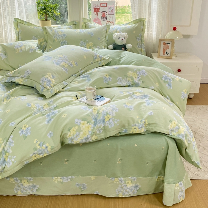 凌鼎 2026新款多规格掉边全棉印花四件套 初夏花蕊