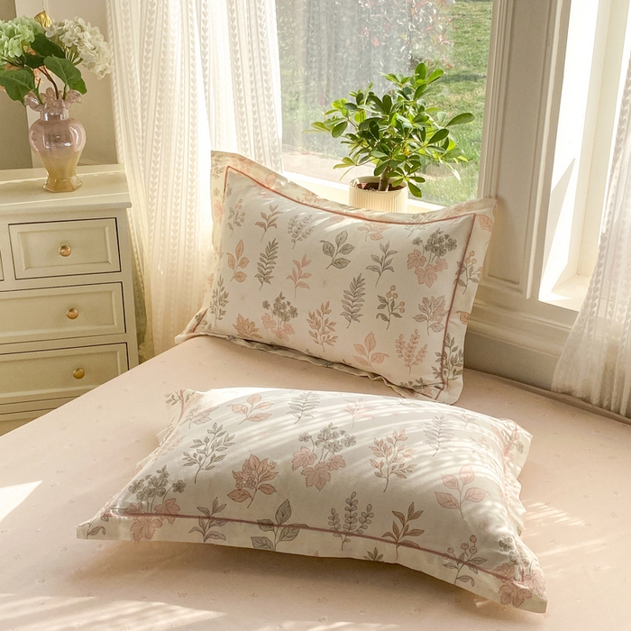 91家纺网 家纺一手货源 找家纺 凌鼎 2026新款多规格掉边全棉印花四件套 恒久花叶